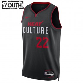 Miami Heat Jimmy Butler Nike 2023-24 City Edition Musta Lasten Pelipaidat Swingman